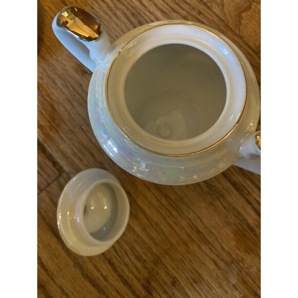 Vtg Japanese Moriage Dragonware Lithophane Geisha Coffee or Tea Set Black 15 Pc - Picture 5 of 16